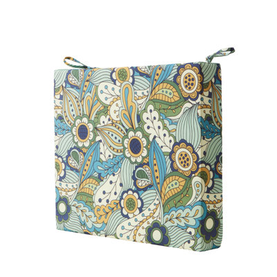 Water-Resistant Floral Outdoor Seat Cushions, 3'' Thick
