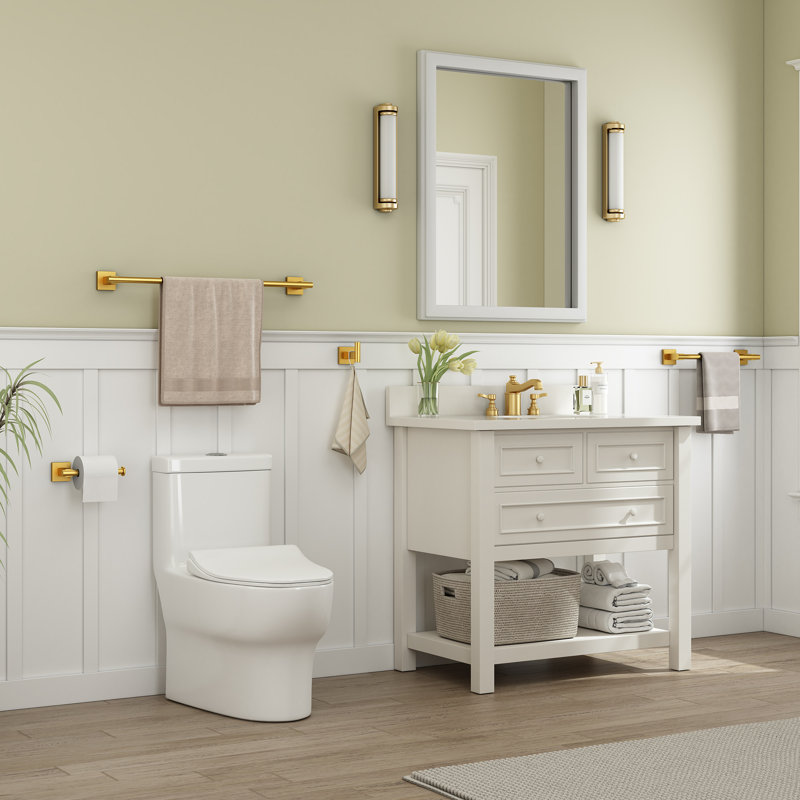 4 - Piece Bathroom Hardware Set, Brushed Gold