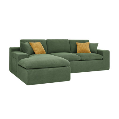 Coffee-Bean Like Upholstered Full Compressed Sectional