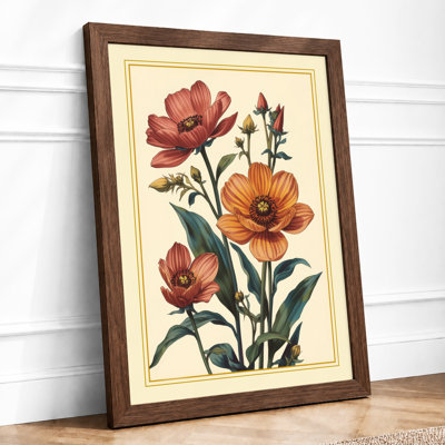 Carnation Bloom Study Botanical - Framed Print