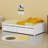 Solid Rubber Wood Bed With 2 Drawers For Storage-1202152228
