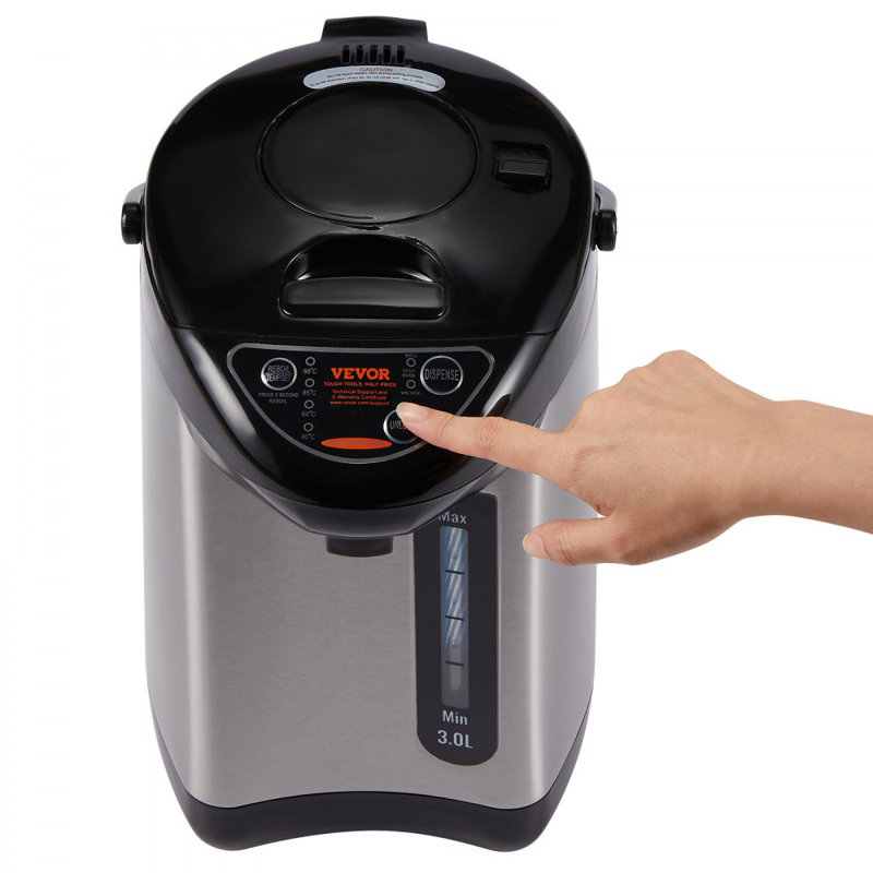Hot Water Dispenser, Adjustable 4 Temperatures Water Boiler and Warmer, 304 Stainless Steel Countertop Water Heater, 3-Way Dispense for Tea, Coffee and Baby Formula, 3L/102 oz