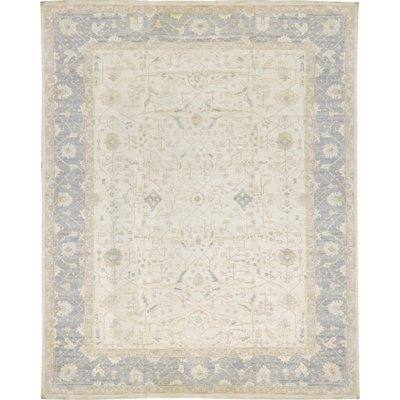 Hand-Knotted High-Quality Beige Area Rug