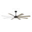 72 po Ventilateur de plafond 8 pales à double face noir et bois flottant avec télécommande DC, noir mat-487715745-487715751-488404698