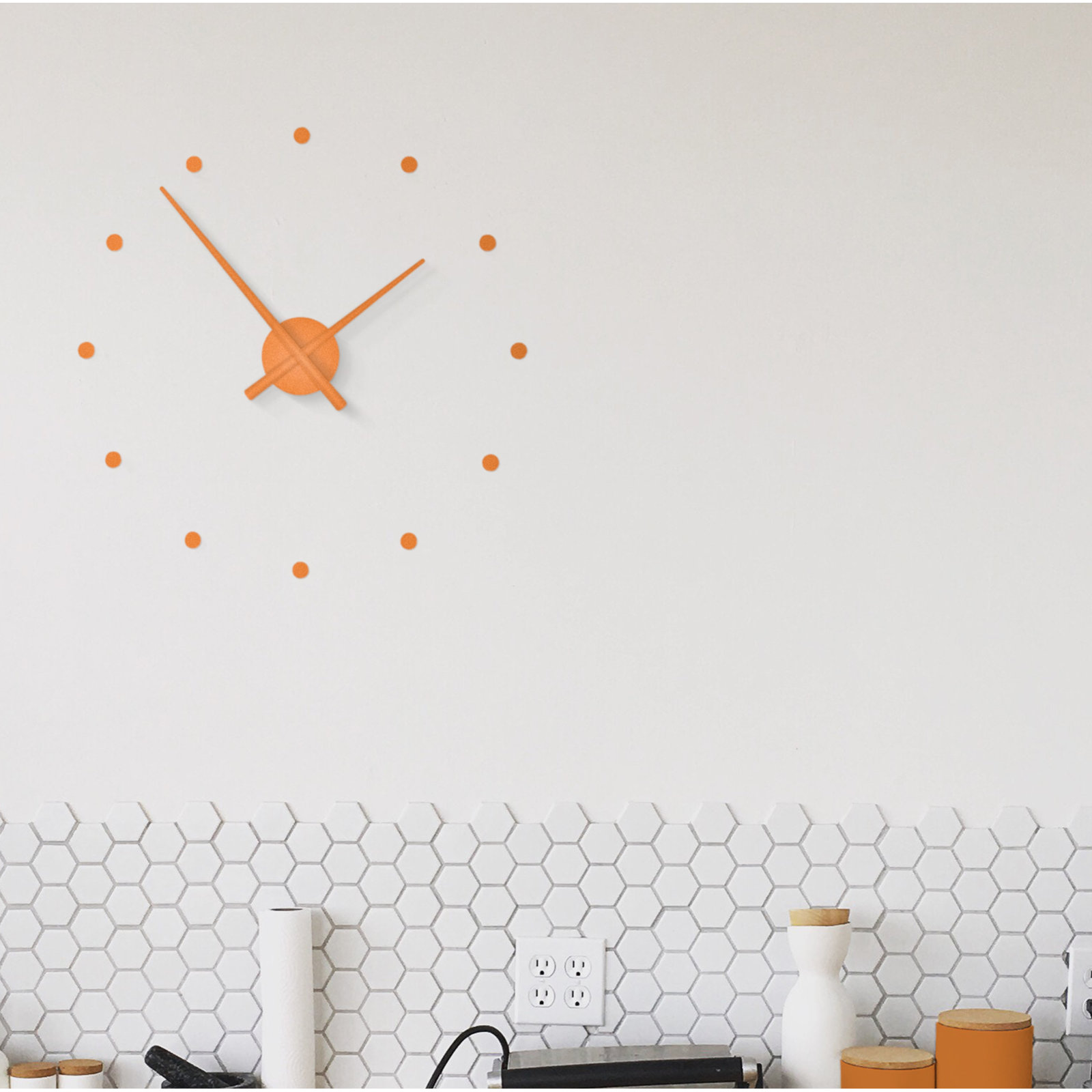OJ Wall Clock, Pumpkin, Small
