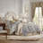 4 Piece Comforter Set Blue/Grey King