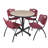 Regency Kobe Round X-Base Breakroom Table, 4 M Stack Chairs-22589904-22589979