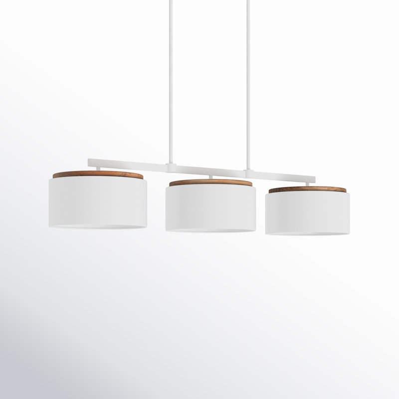 Lustre tambour à 3 lumières pour îlot de cuisine Donal