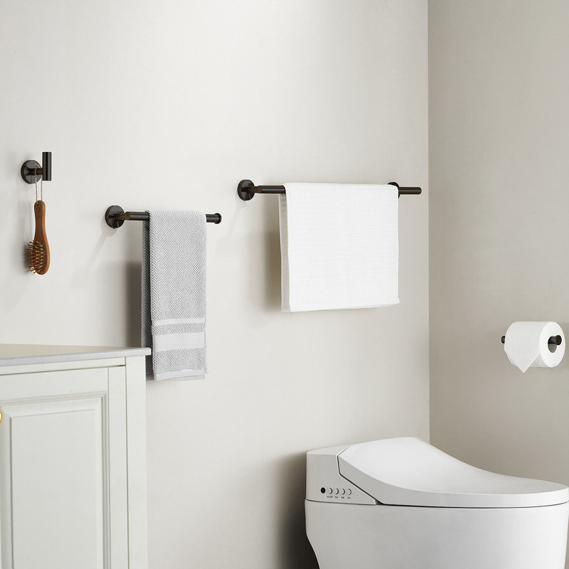 Ensemble de quincaillerie de salle de bain 4 pièces, Noir mat