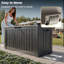 75-Gallon Lockable Waterproof Resin Outdoor Storage Box