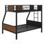 Stylish Modern Twin-Over-Full Steel Frame Bunk Bed