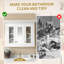 Armoire à pharmacie de 35 po avec miroir, 5 tablettes fermées et réglables, armoire de rangement murale avec portes en verre