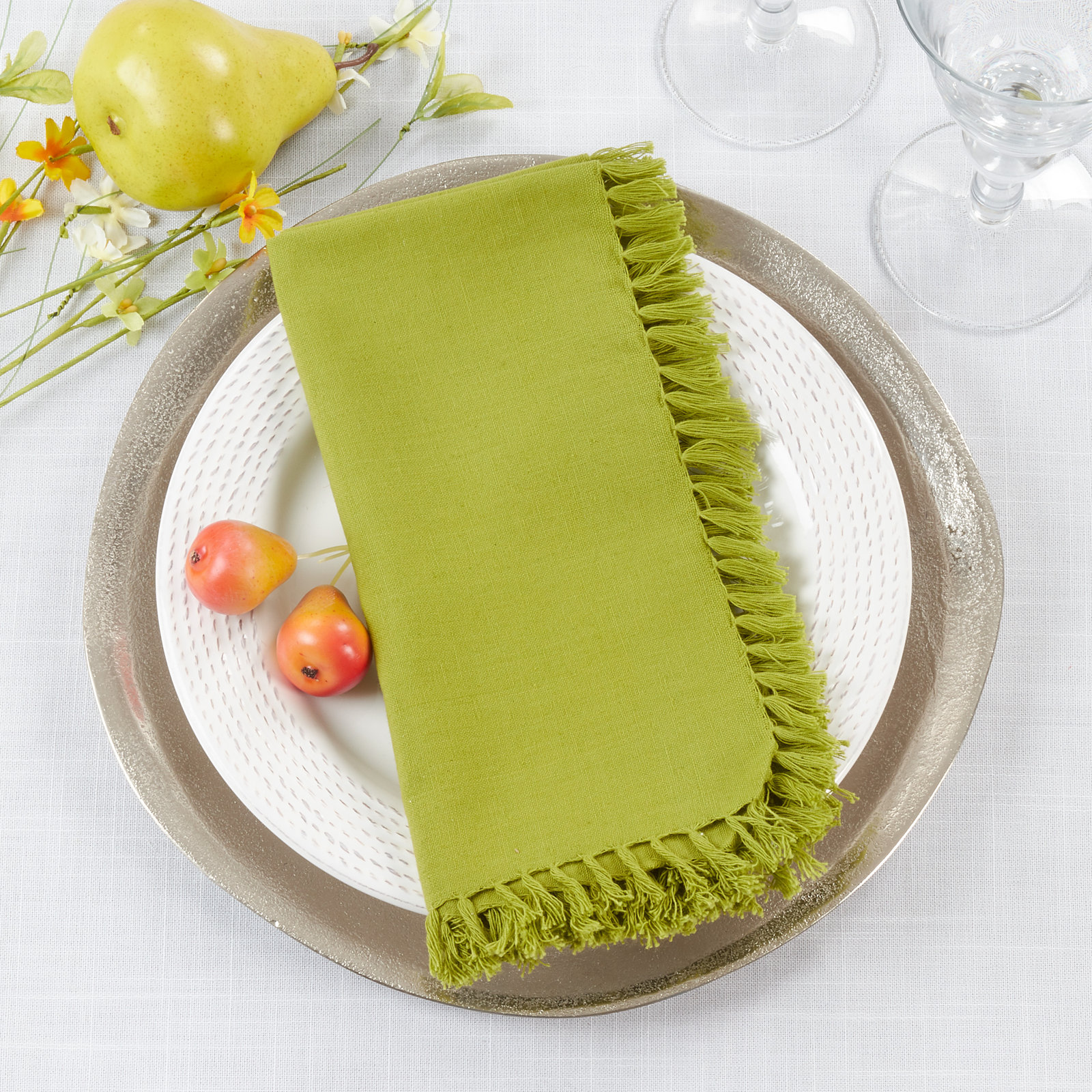 Sabrina Design 20" Cotton Napkin, Kiwi