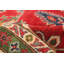 Tapis rouge foncé / jaune en laine noué à la main de conception unique 6 pi 7 po x 9 pi 9 po New Age