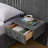 King Size Upholstered Bed Frame with Headboard-1187181677-1187181674