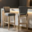 Counter Stool with Solid Wood Frame