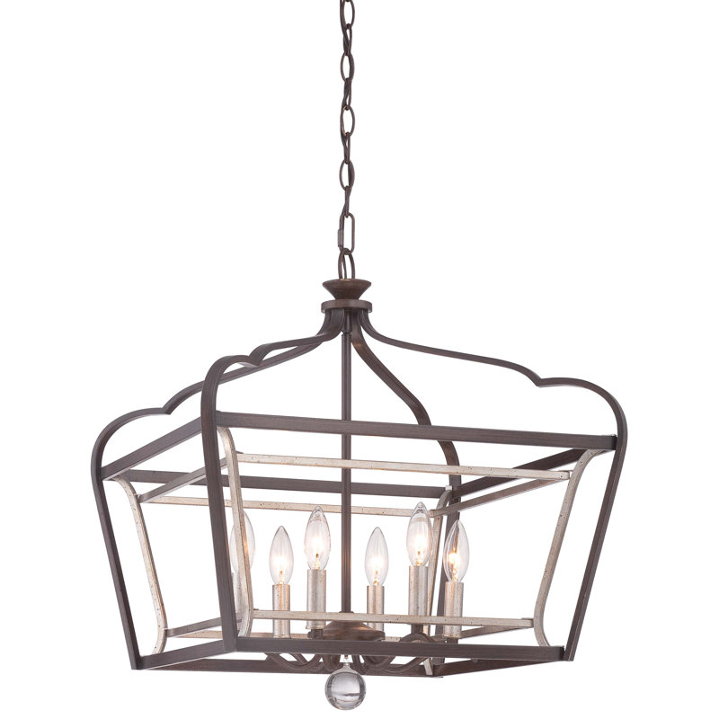 Lustre rectangulaire à 6 lumières Annamaria