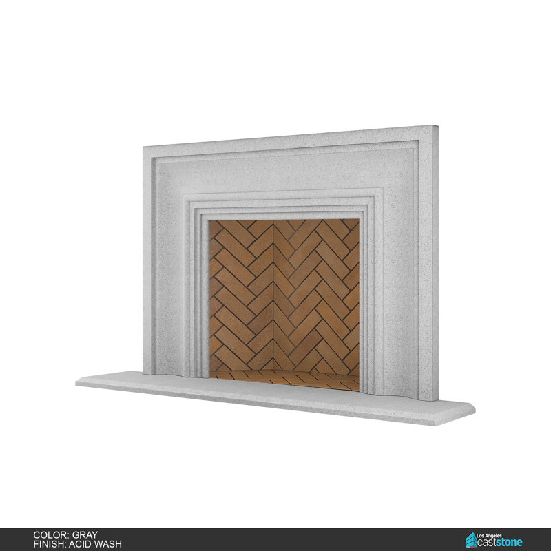 Verona Fireplace Surround, Acid Wash Gray