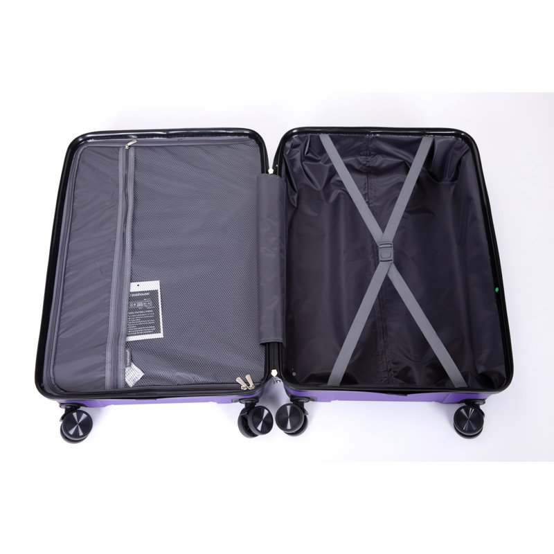 Ensemble de 3 valises à roulettes Hardshell Valise Valise légère avec serrure TSA (20/24/28)