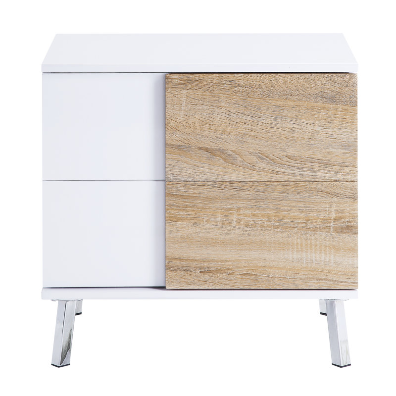 White High Gloss Finish End Table