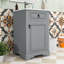 Meuble-lavabo de salle de bain avec lavabo en céramique, porte à fermeture douce, tablette réglable et support de rangement-287907869