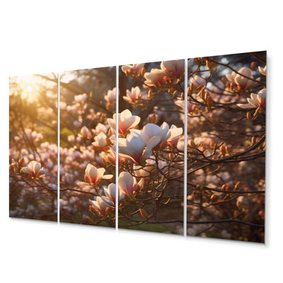 Modern Plants & Flowers Wall Decor on Metal