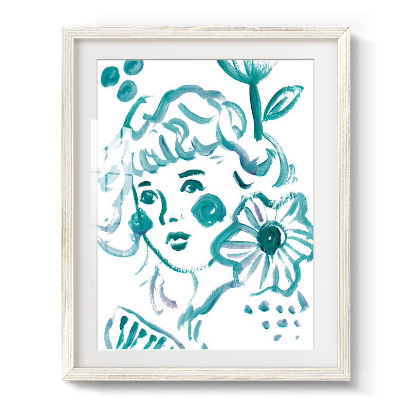 Miquelon - Toile tendue avec châssis, H 25,5 po x l 17,5 po, Blanc