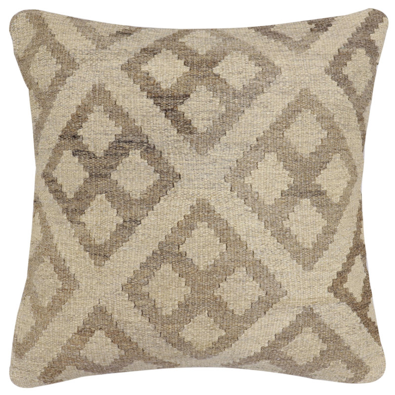 Housse et insert de coussin carré synthétique 100% laine synthétique