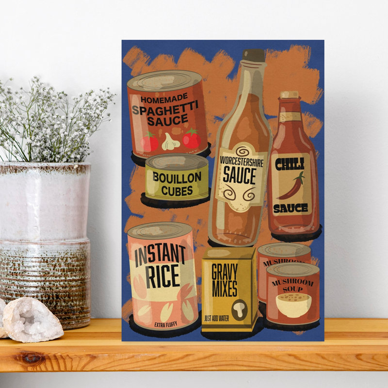 Kitchen Classic Colorful Retro Wall Art Print by Nicholas - Wrapped Canvas Print, 45.72cm H x 30.48cm W