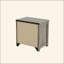 Table de chevet 2 tiroirs en bois au fini gris