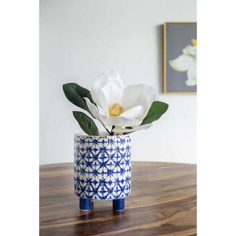 Pot à fleurs en céramique Waynesville, H 8 po x l 6,5 po x P 6,5 po
