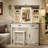 Polett Makeup Vanity With Sliding LED Mirror and Outlets-926818902