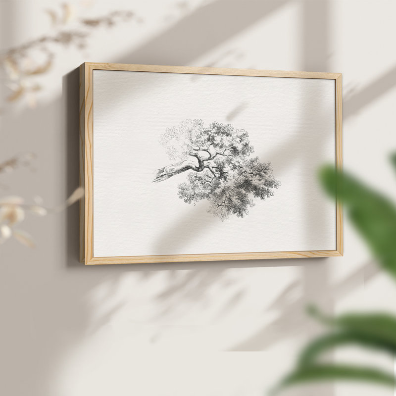 Croquis rétro - III - Reproduction encadrée - Restickable, H 16 po x l 20 po, Naturel