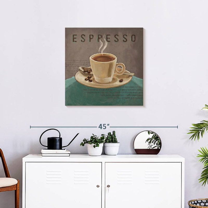 Yarlin Coffee And Co II bleu sarcelle et gris, H 24 po x l 24 po