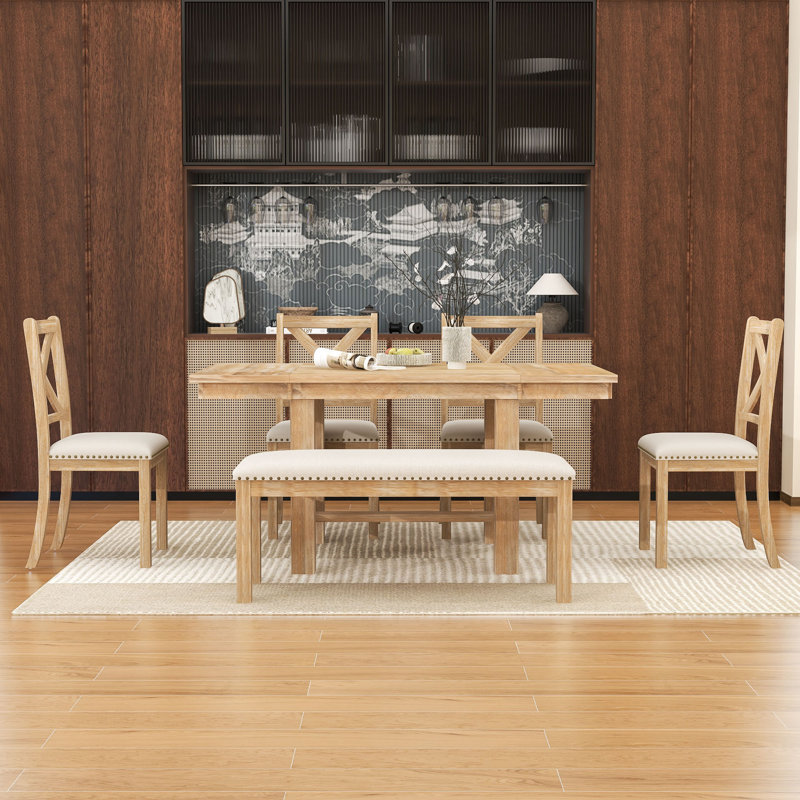 6 - Person Extendable Dining Set, Natural