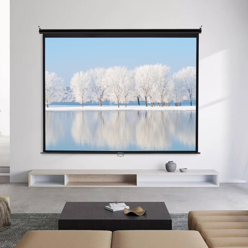 Inbox Zero Outdoor Manual Projector Screen Projector Screen, 87cm H x 122cm W x 0.04cm D