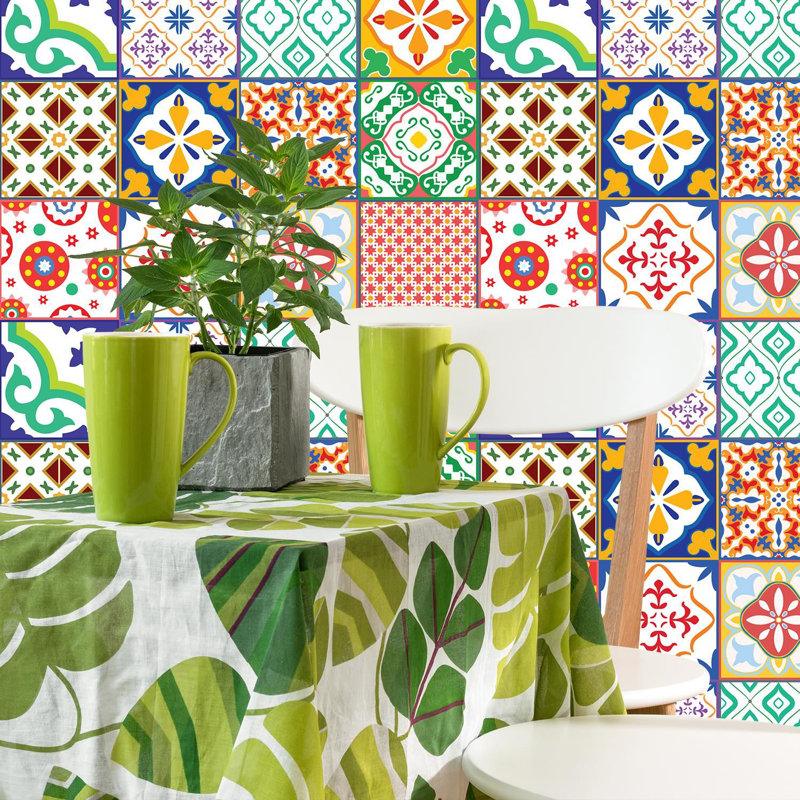 Emila 15cm W x 15cm L PVC Peel and Stick Mosaic Tile