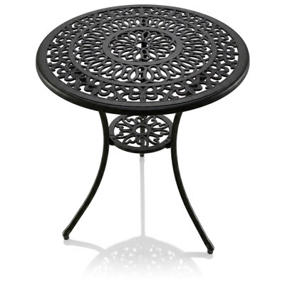 POSITANO Garden & Patio Grey Cast Aluminium Bistro Table