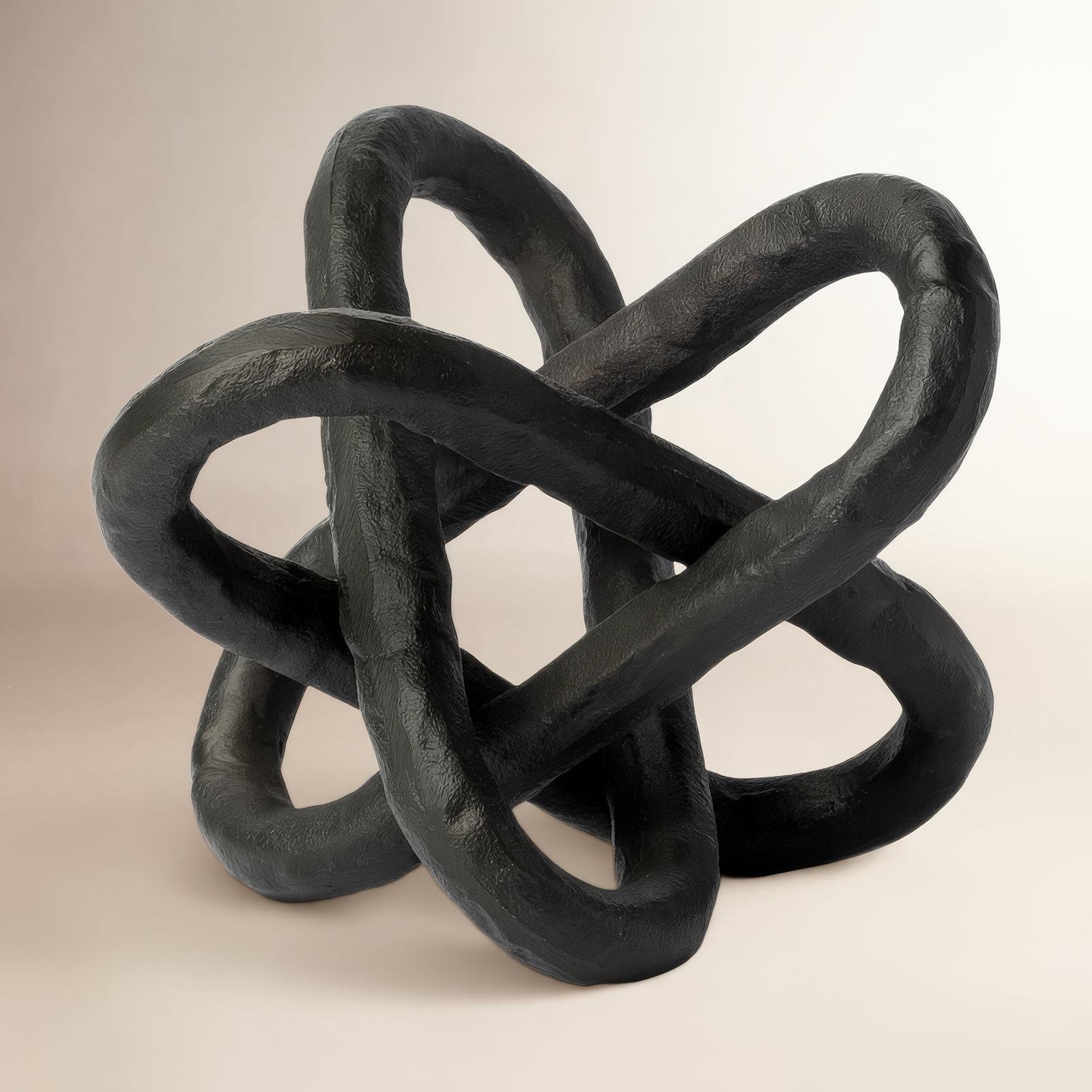 Folie Sculpture, 7" H x 7" W x 7" D, Black