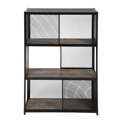 Barbi 114.5 cm H x 75 cm W Geometric Bookcase