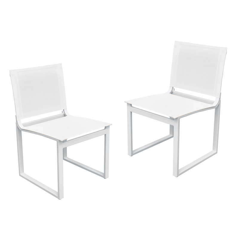Chaise de patio Bringle, Blanc