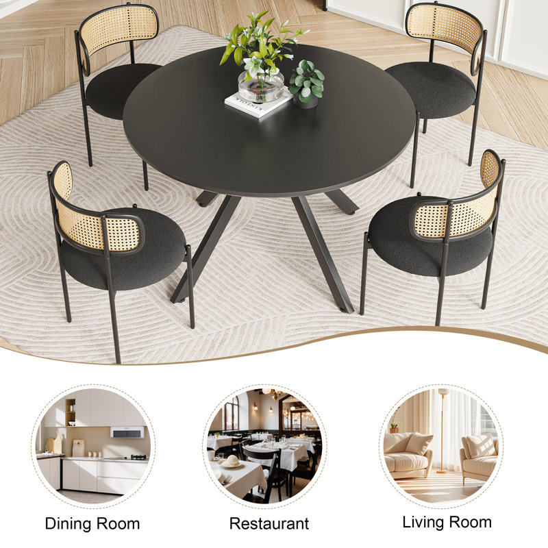 4 - Person Dining Set, Black