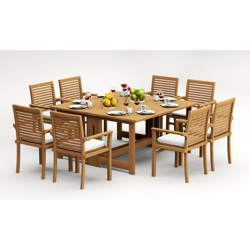 Ensemble repas extérieur L 59 po Mas Square, 8