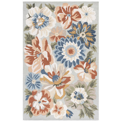 Jardin Hand Tufted Wool; Cotton Floral Indoor Rug