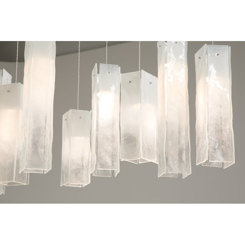 10 - Light White LED Cluster Pendant, 10, Fading White 
