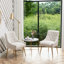Chaise d'appoint en velours beige Baudel-1563904538
