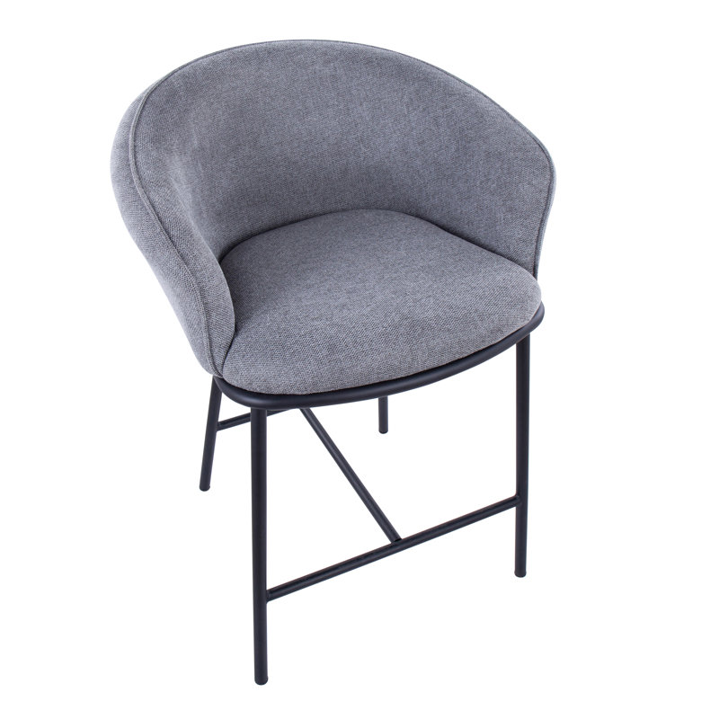 Tabouret de bar 25,5 po Annalaura, Gris foncé