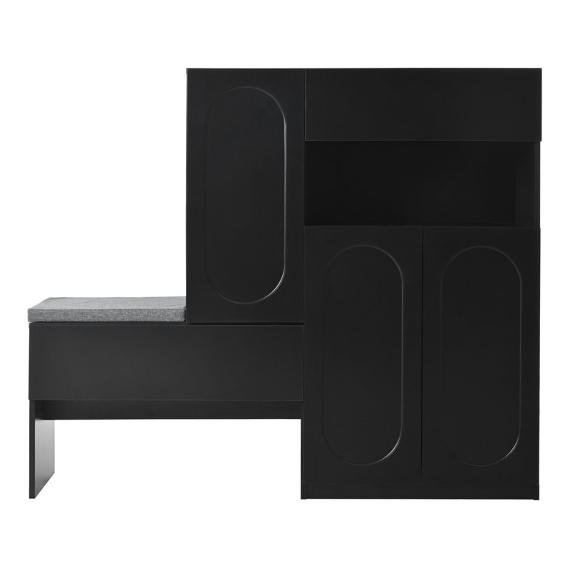 Elegant Shoe Cabinets with Storage Bench