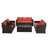 Barrada 7 - Person Patio Conversation Sets with Cushions-1151099169