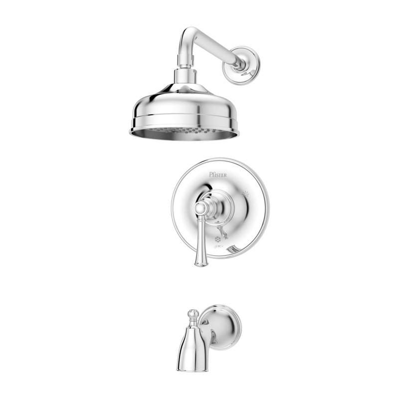 Robinet de baignoire et douche Tisbury, Chrome poli